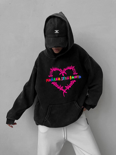 Hirsionsan Retro Washed Mikina Dámska Voľná Nadrozmerná Streetwear Trendy Pulóvre Mikiny Jesenné Dámske Bavlnené Párové Topy