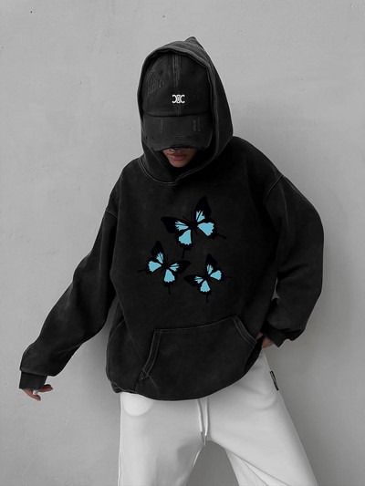 Hirsionsan Retro Washed Mikina Dámska Voľná Nadrozmerná Streetwear Trendy Pulóvre Mikiny Jesenné Dámske Bavlnené Párové Topy