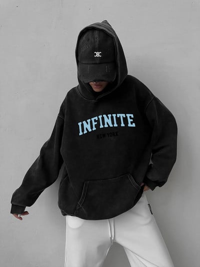 Hirsionsan Retro Washed Mikina Dámska Voľná Nadrozmerná Streetwear Trendy Pulóvre Mikiny Jesenné Dámske Bavlnené Párové Topy