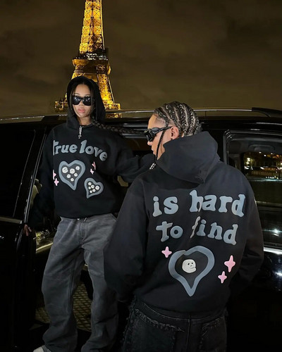 Y2k Clothes Couples Topi Megztiniai Moteriški Goth Streetwear Grunge drabužiai Negabaritinis gobtuvas Nauji Harajuku Puff Print Megztiniai su užtrauktuku