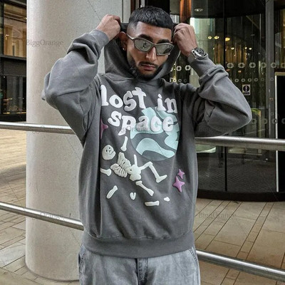 Harajuku abyss puff Print Hoodies Γυναικεία Υπερμεγέθη Streetwear Κορυφαίας ποιότητας Βαμβακερή επένδυση νέα φούτερ Γυναικεία ζευγάρια Y2k Ρούχα