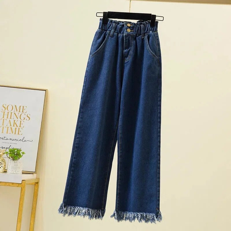 Blugi supradimensionați cu talie înaltă Pantaloni largi pentru femei Pantaloni largi din denim Pantaloni asortați până la gleznă, primăvară vară, blugi pentru femei