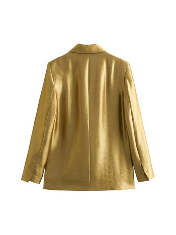 Φθινοπωρινό ίσιο σακάκι για γυναίκες Μόδα γκλίτερ Πολυτελές μπλέιζερ Γυναικείο μακρυμάνικο γραφείο Γυναικεία μπλέιζερ Νέα σε εξωτερικά ρούχα