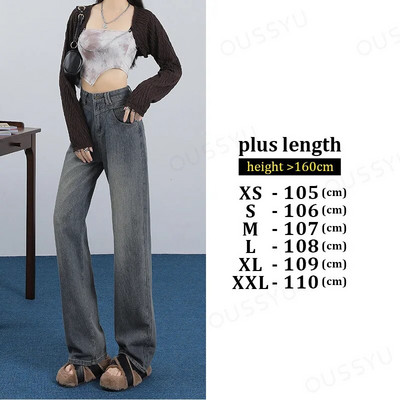 Dámske rovné džínsy Y2K s vysokým pásom, vrecovité nohavice so širokými nohavicami, streetwear, kórejská móda, retro dámske oblečenie, nohavice