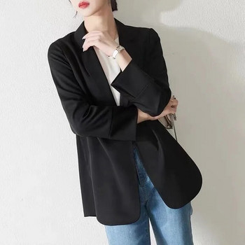 Blazer Γυναικεία Καλοκαιρινή μασίφ Κομψό Κορεάτικο στυλ Χαλαρά μακρυμάνικα casual outwear Chiffon Thin 2021 Cool Ins Streetwear Ρούχα