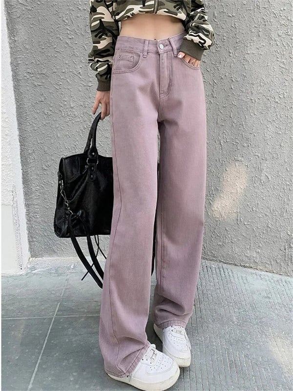 Dámske rifle s vysokým pásom, široké nohavice, vrecovité vintage rovné džínsové nohavice, ležérne, pouličné, hip hopové, módne, pre mamičky