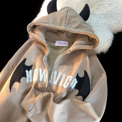 Bărbați Y2K Spider Print Hoodie Femei Hip Hop Punk Manecă lungă Jachetă cu fermoar complet Mantoane Toamnă Iarnă Harajuku Hanorac cu glugă largi