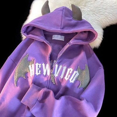 Bărbați Y2K Spider Print Hoodie Femei Hip Hop Punk Manecă lungă Jachetă cu fermoar complet Mantoane Toamnă Iarnă Harajuku Hanorac cu glugă largi