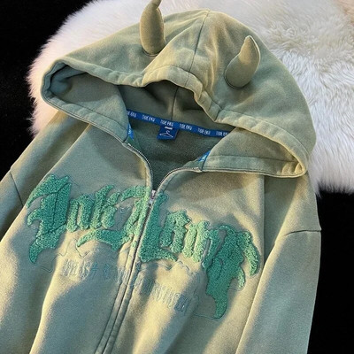 Bărbați Y2K Spider Print Hoodie Femei Hip Hop Punk Manecă lungă Jachetă cu fermoar complet Mantoane Toamnă Iarnă Harajuku Hanorac cu glugă largi