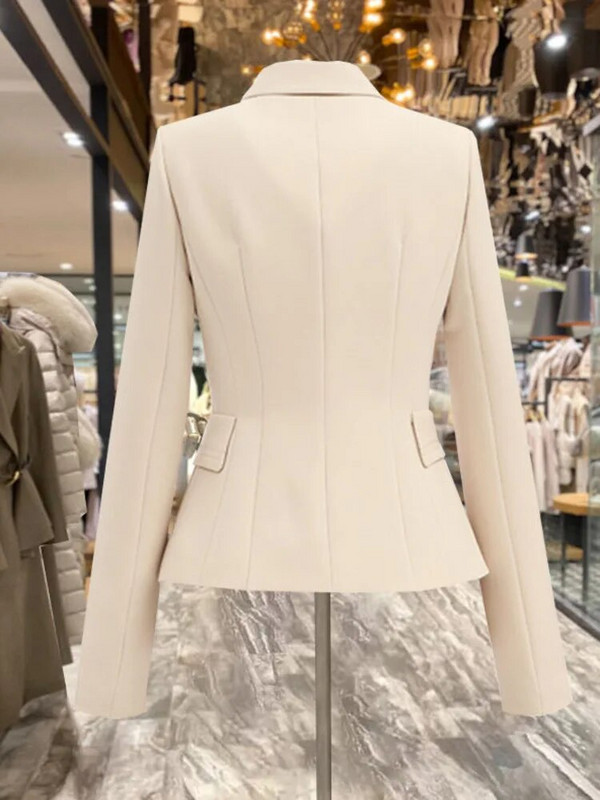 Dámske sako, klasické ležérne, jednoradové, s klopou, s dlhým rukávom, elegantné, šik, elegantné, šik, univerzálne, kancelárske, dámske topy, nové