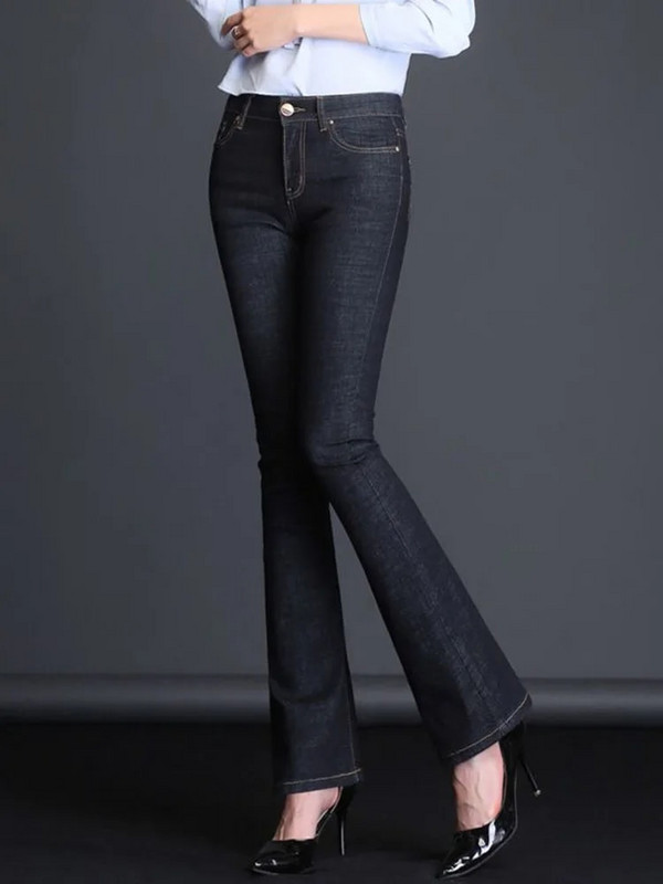 Nové zimné úzke zamatové podšité džínsy, zvonové nohavice s vysokým pásom, teplé hrubé Vaqueros, plyšové ležérne, nadrozmerné, 34 džínsové nohavice