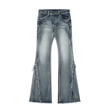 Широки панталони Dopamine Newjeans Sweet Hottie Slim Fit Designed Raw Edge Jeans за жени Корейски дамски дрехи Y2k 90s Vintage