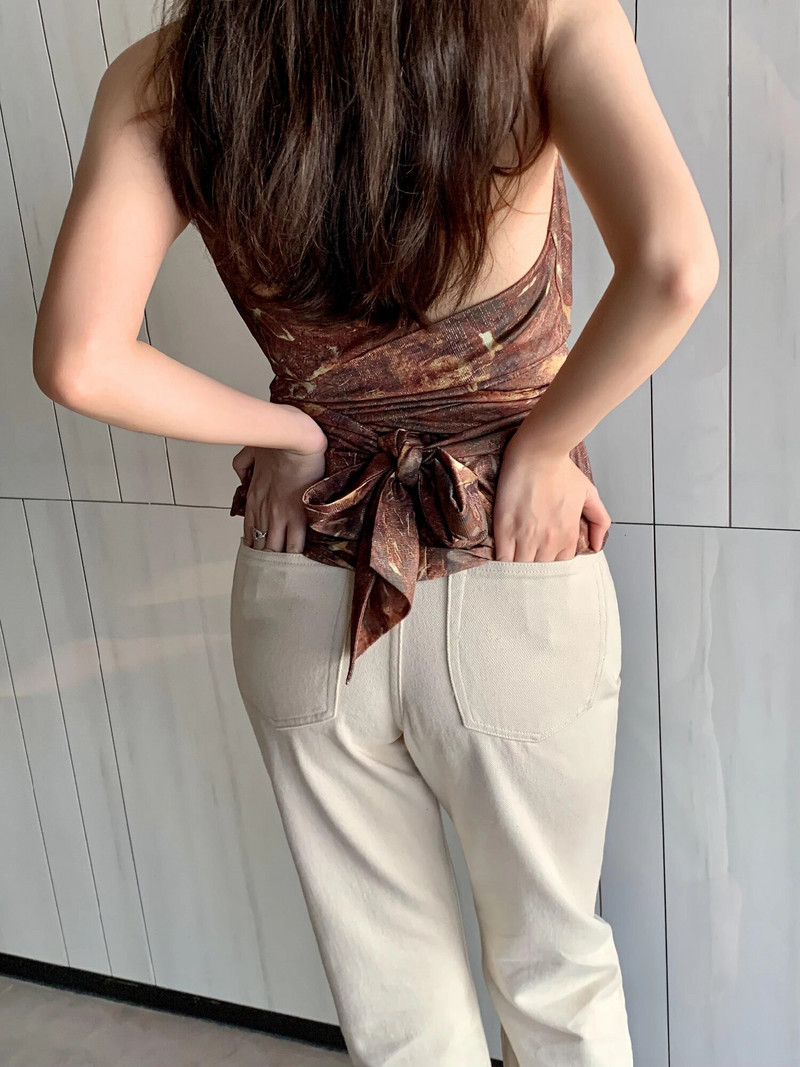 9 ΠΟΝΤΕΣ ΚΡΕΜ ΛΕΥΚΟ ΙΣΙΟ ΠΟΔΙ ΜΑΣΙΦ ΣΤΡΕΤΣ ΤΖΙΝ ΓΙΑ ΓΥΝΑΙΚΕΙΑ CASUAL Y2K PANTALONS JANS - FORGUNROSES