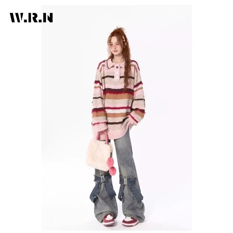 Dámske ležérne džínsy s vysokým pásom a rovným strihom, šnurovacie nohavice American Vintage, široké nohavice v štýle Y2K