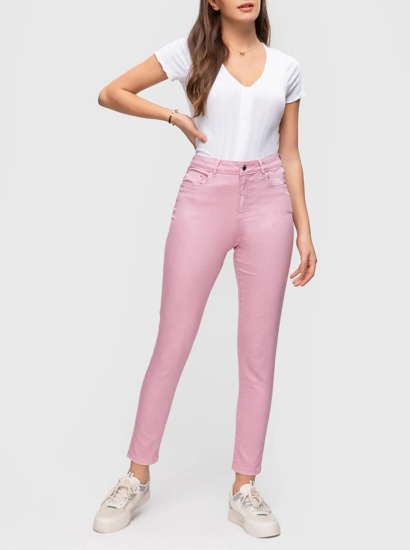 FASHIONSPARK Essentials Blugi skinny vopsiți pentru femei, super moi, elastici, slim fit, pantaloni din denim cu talie înaltă, comozi, casual, tip creion
