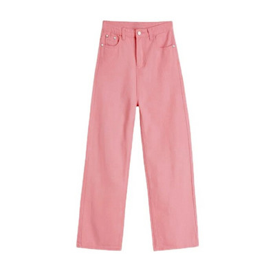 Dámske vintage džínsy s dlhým rukávom, voľné, rovné, s vysokým pásom, streetwear, klasické, ležérne, módne, denimové, so širokými nohavicami