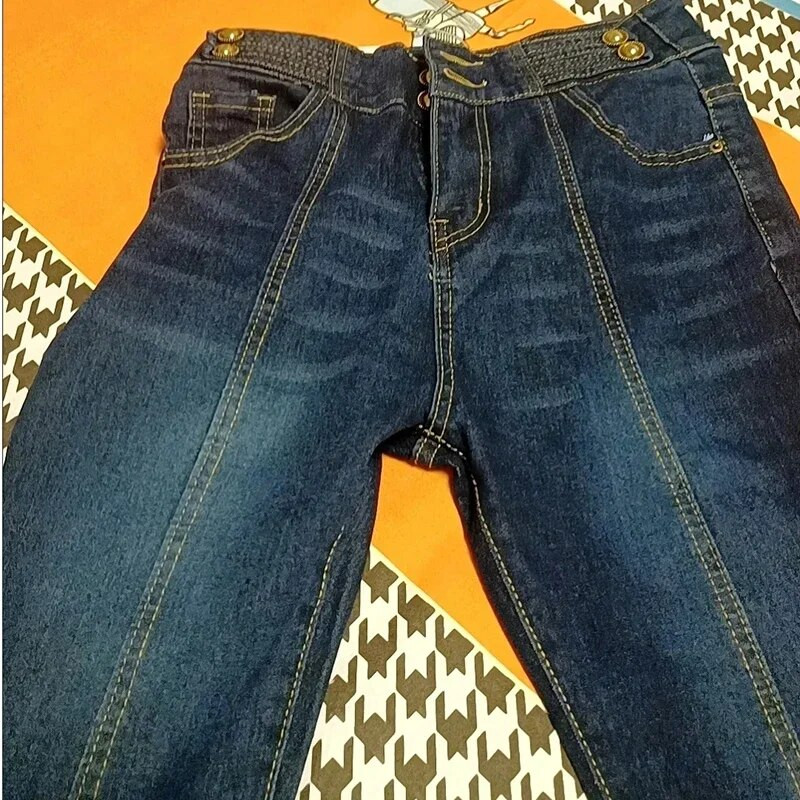 2023-as, magas derekú, több fémgombos, osztott, lobogó női nadrág, divat, karcsú, elegáns farmernadrág, új koreai bő ruházat