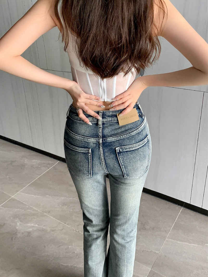 ΓΥΝΑΙΚΕΙΟ ΤΖΙΝ ΓΡΑΦΕΙΟ ΓΙΑ ΓΥΝΑΙΚΕΙΑ Y2K CACUAL ΨΗΛΟΜΕΣΟ ΑΔΥΤΟ ΤΖΙΝ ΜΙΚΡΟ FLARED- FORGUNROSES