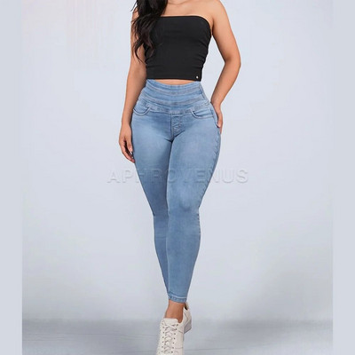 Dámske módne tenké nohavice s elastickými nohavicami, voľnočasové nohavice, legíny s vysokým pásom, úzke džínsy s výstuhom na zadok, dámske oblečenie