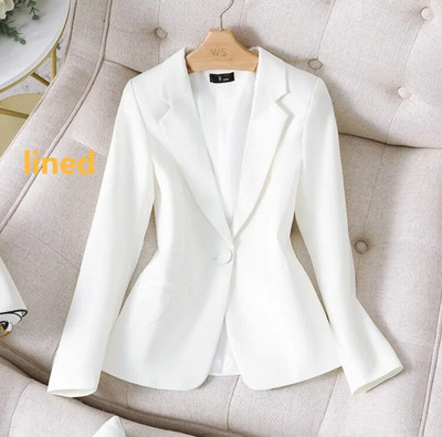 Blazere Femei Simplu Solid Elegant Se potrivește primăvară Nou Harajuku Moda Casual Zilnic Birou Damă Topuri cu un singur piept Nou