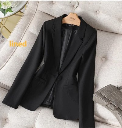 Blazere Femei Simplu Solid Elegant Se potrivește primăvară Nou Harajuku Moda Casual Zilnic Birou Damă Topuri cu un singur piept Nou