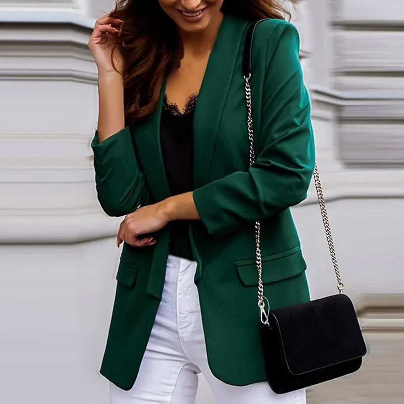 2023, primăvară toamnă, blaze formale pentru femei, costum de birou, buzunare, jachete, haină, sacou negru, jachete pentru femei