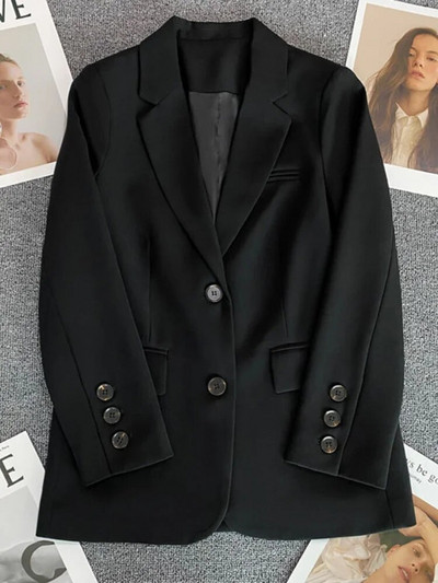 Jar/jeseň 2024 Nový temperamentný dochádzajúci blejzer Dámsky pokročilý rozumný vyprážaný pouličný oblek Vrchné kabáty Bunda Dámske oblečenie