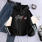 Noul Harajuku stil coreean KPOP Straykids Stray Kids Album Hanorace pentru femei Hanorac cu mânecă lungă Patchwork pentru femei Pulovere