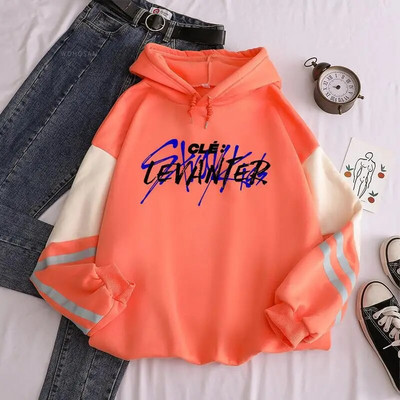 Noul Harajuku stil coreean KPOP Straykids Stray Kids Album Hanorace pentru femei Hanorac cu mânecă lungă Patchwork pentru femei Pulovere