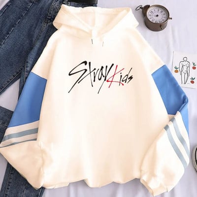 Noul Harajuku stil coreean KPOP Straykids Stray Kids Album Hanorace pentru femei Hanorac cu mânecă lungă Patchwork pentru femei Pulovere
