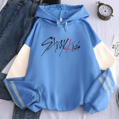 Noul Harajuku stil coreean KPOP Straykids Stray Kids Album Hanorace pentru femei Hanorac cu mânecă lungă Patchwork pentru femei Pulovere