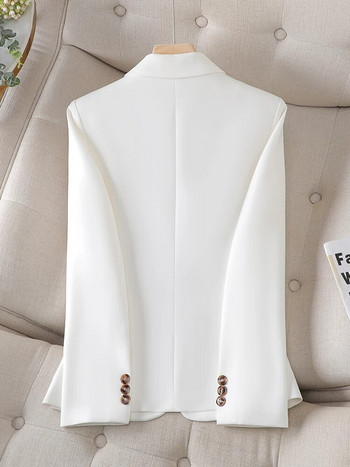 Μακρυμάνικο Γραφείο Γυναικείο Blazer Γυναικείο Μαύρο Μπλε Λευκό Γυναικείο Επαγγελματικό Φόρεμα Λεπτό επίσημο μπουφάν για το φθινόπωρο το χειμώνα