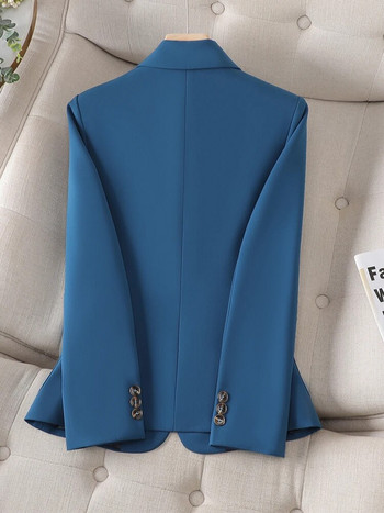 Μακρυμάνικο Γραφείο Γυναικείο Blazer Γυναικείο Μαύρο Μπλε Λευκό Γυναικείο Επαγγελματικό Φόρεμα Λεπτό επίσημο μπουφάν για το φθινόπωρο το χειμώνα