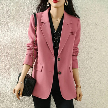 Ροζ σακάκι σακάκι γυναικείο φθινόπωρο 2023 Νέο σχέδιο μόδας High Sense Casual μακρυμάνικο μικρό κοστούμι Top Άνοιξη και Φθινόπωρο M1129