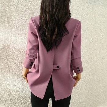 Ροζ σακάκι σακάκι γυναικείο φθινόπωρο 2023 Νέο σχέδιο μόδας High Sense Casual μακρυμάνικο μικρό κοστούμι Top Άνοιξη και Φθινόπωρο M1129