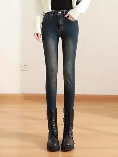 Dámske úzke džínsy s vysokým pásom, jar/jeseň, kórejské, strečové džínsy, nadrozmerné 4xl, dĺžka po členky, kotné džínsy