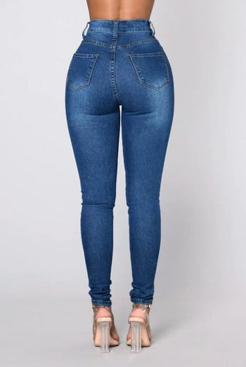 2022 New Arrival Woman High Waist Mom Jeans Slim Fit Hip Skinny Jeans Casual Office Lady Denim Pencil Παντελόνι drop shipping