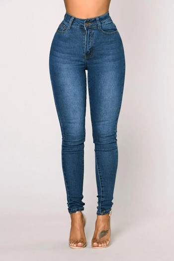 2022 New Arrival Woman High Waist Mom Jeans Slim Fit Hip Skinny Jeans Casual Office Lady Denim Pencil Παντελόνι drop shipping