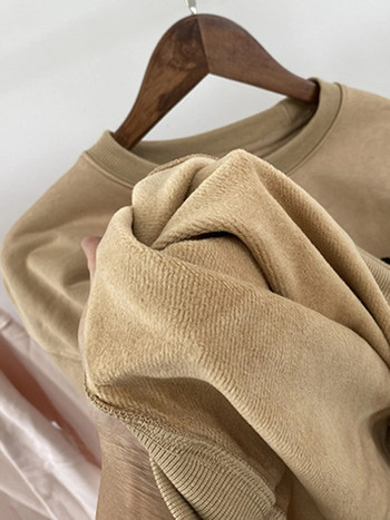 Суитшърт с буквен печат Дамски есенно-зимни дрехи за 2023 г. Модни пуловери Горнища Винтидж суитшърти Суичъри с качулка Oversize Женски