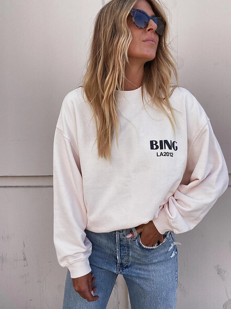 Dámska mikina s potlačou písmen 2023, jeseň/zima, módne pulóvre, topy, vintage mikiny, mikiny s kapucňou, nadrozmerné dámske