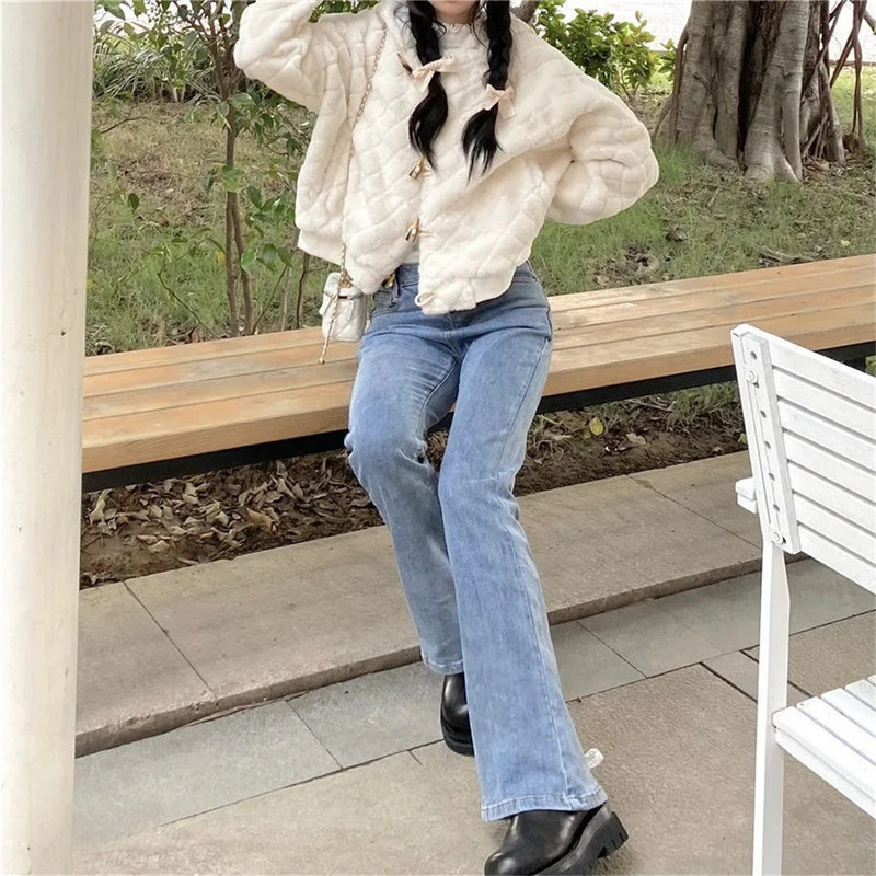 Dámske džínsy s vysokým pásom a čipkou, čierne, modré, skinny, elastické, džínsy, Harajuku, strih, streetwear