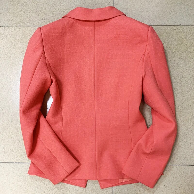 HIGH STREET 2024 Nové módne návrhárske sako Dámske klasické sako s levími gombíkmi, úzky strih, textúrované sako