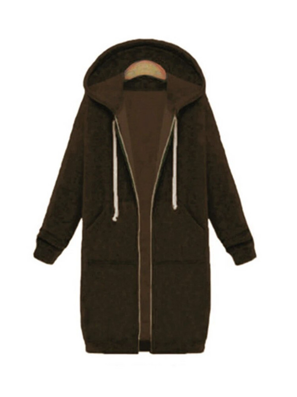 Rudens moteriški ilgi megztiniai megztiniai paltai 2022 m. užtrauktuku Viršutiniai drabužiai su gobtuvu Striukė žieminė laisvalaikio kišenės Viršutiniai drabužiai y2k drabužiai