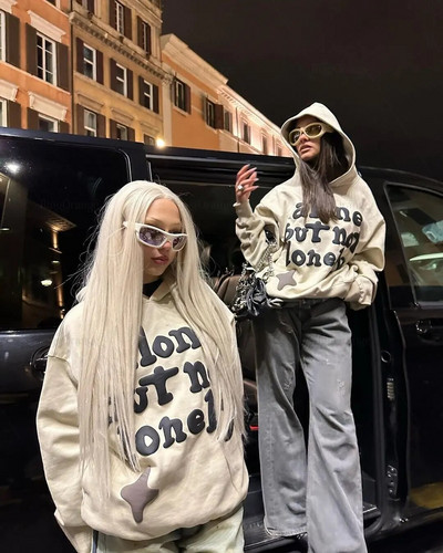 Y2k topy Oblečenie Homie Mikiny Dámske Streetwear goth dámske oblečenie harajuku penová mikina s potlačou písmen