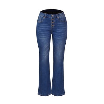 Γυναικείο Flare Jeans Button Fly Fashion Vintage Stretch Casual Γυναικείο τζιν παντελόνι Jean Femme ψηλόμεσο ολόσωμο λεπτό τζιν