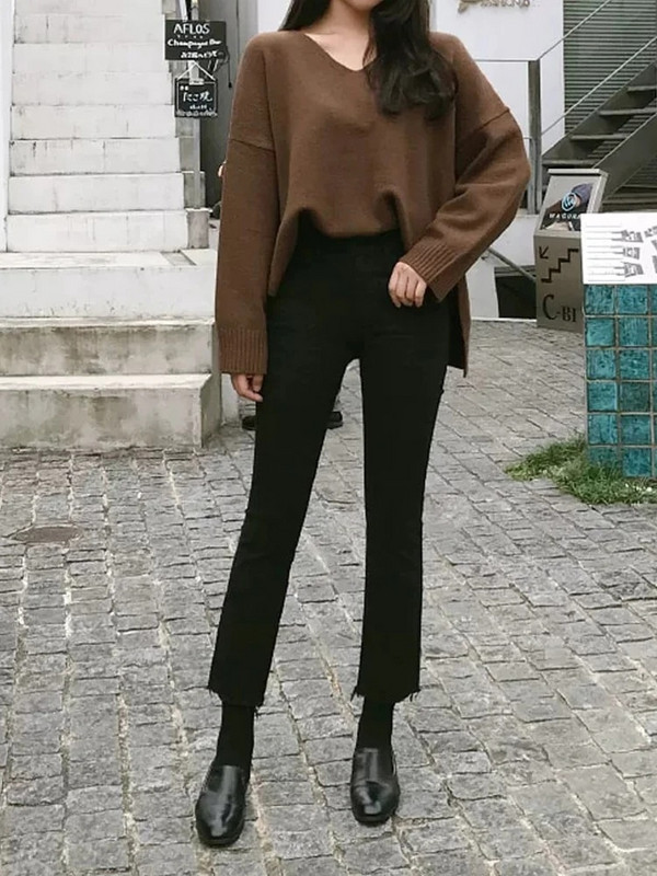 Dámske džínsy, streetwear, chlapčenské rovné, úzke, po členky, dámske džínsové nohavice, strečové nohavice, kórejská móda, y2k džínsy