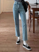 Jeans cu picior drept pentru femei, cu croială relaxată, pantaloni boyfriend din denim, cargo Premium, cu picior drept, blugi, cu croială obișnuită, Y2k Streetwear Eleganti