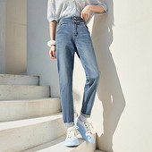 Dámske rifle Semir Jeans Slim-Fit Pencil Nohavice 2022 Skorá jar Nové čierne dlhé nohavice s vysokým pásom