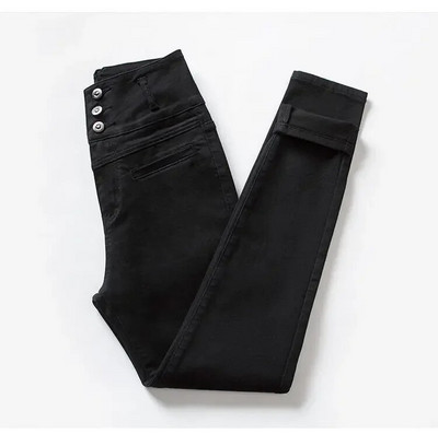 Džínsové legíny po členky, nadrozmerné 5XL, vysoký pás, dámske módne strečové skinny džínsy Vaqueros, čierne a biele, slim ceruzkové nohavice