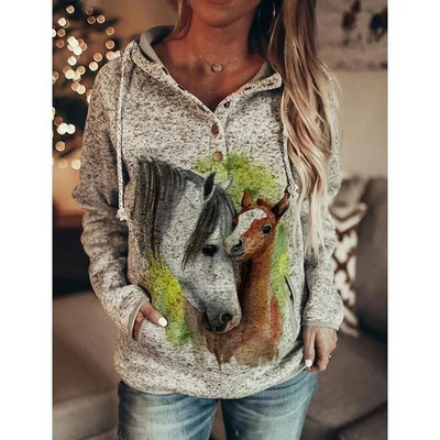Hanoră cu glugă lup pentru femei, moda de toamnă, hanorace supradimensionate, transpirație vintage, haină pentru fete, hanorac pentru femei, haină, pulover cu glugă, trening cu bufniță
